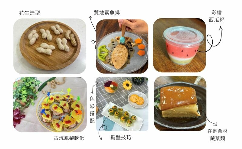 圖四、雲林彰化在地食材所做的質地飲食 （圖片來源／葛韋成、何瓊玲提供）